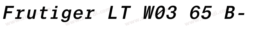 Frutiger LT W03 65 B字体转换